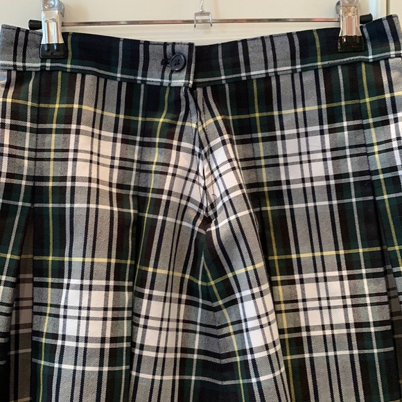 Tommy Hilfiger green plaid gothic Skirt - Picture 2 of 4